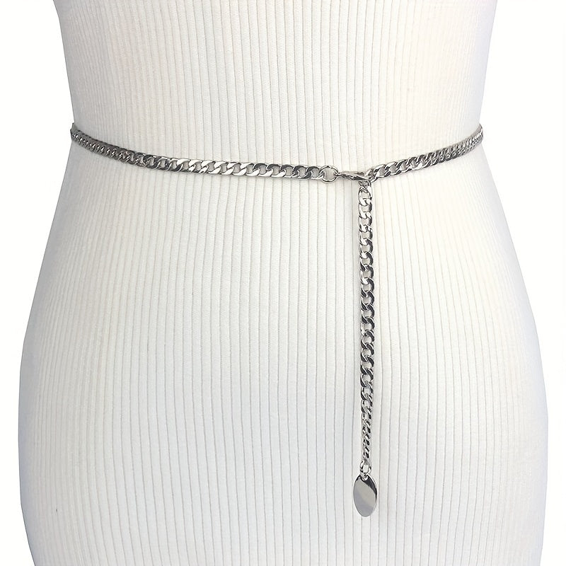Metal Waist Chain Belt for Women Dress Clothes Accessories