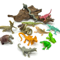 Educational Reptile & Amphibian Figurines PVC Animal Models 12pc Set