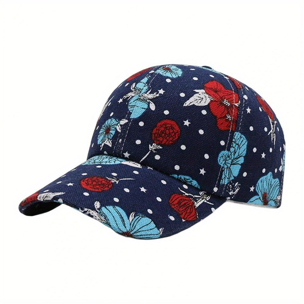 Graffiti Print Baseball Cap Cotton Shade Hat Men Women Adjustable Letter Hat