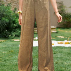  High Rise Wide Leg Trousers
