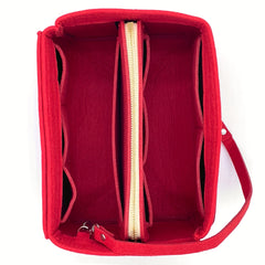 Felt Purse Organizer Insert with Zipper & Key Holder
