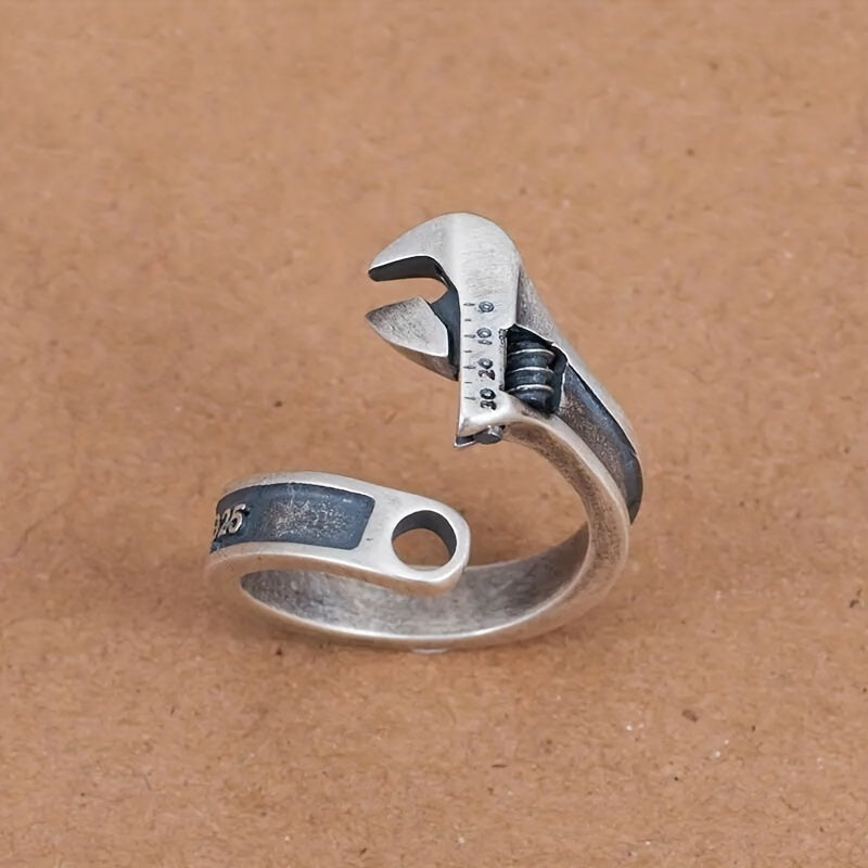Vintage Repair Tool Wrench Ring For Men Hip Hop Rock Punk Jewelry