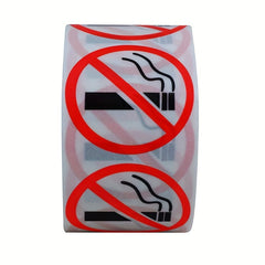 500 No Smoking Self Adhesive Stickers Roll