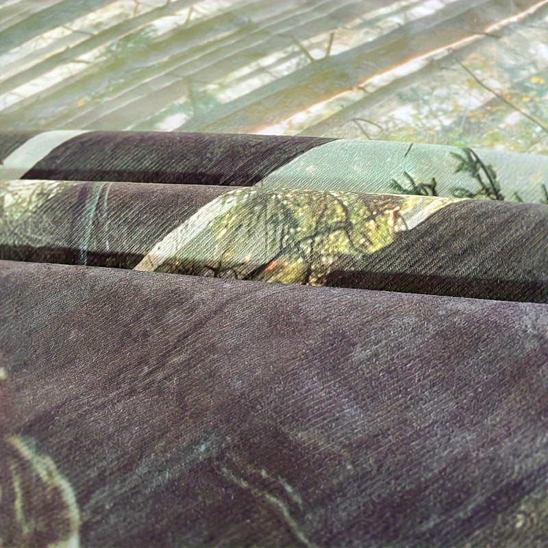 Pastoral Style Forest Pattern Blanket Warm Lightweight Throw Blanket