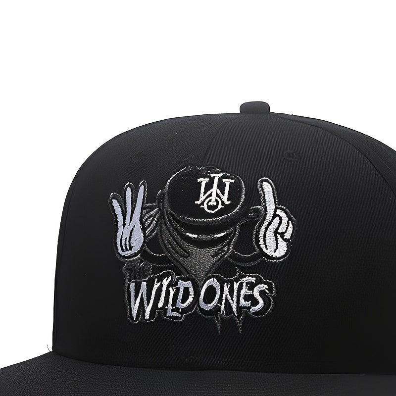 Cartoon Embroidered Hip Hop Hat with Mask