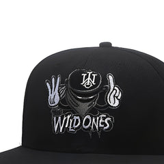Cartoon Embroidered Hip Hop Hat with Mask