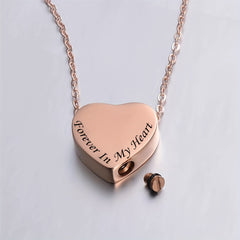 Forever In My Heart Cremation Urn Necklace for Cat and Dog Pet