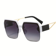 Oversized Square Frame Sunglasses Gradient Lens