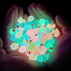 7pcs 10pcs Mini Multicolor Luminous Duckling Car Ornaments