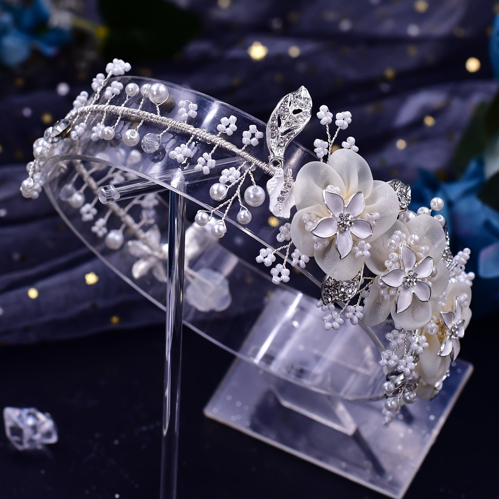 Bridal Flower Headband Wedding Hair Accessory