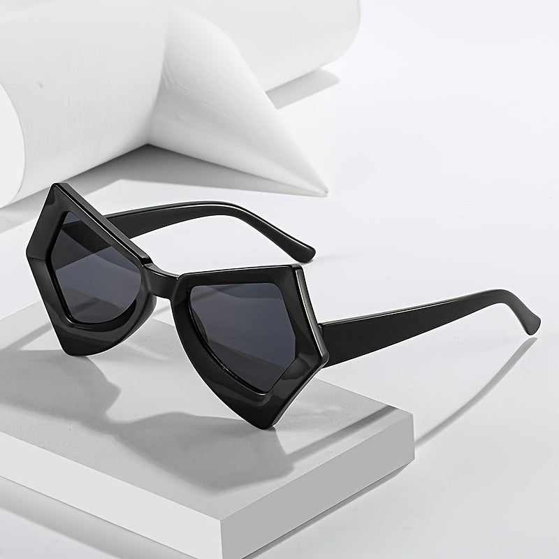 Vintage Oversized Cat Eye Sunglasses Funky Thick Frame UV400