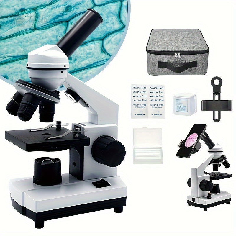 Professional Biological Compound Microscope with LED Light Dual Light Source