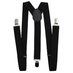 Plain Elastic Suspender with Bow Ties for Men