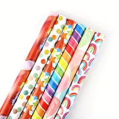 6pcs Love Rainbow Small Gravel Wrapping Paper Set