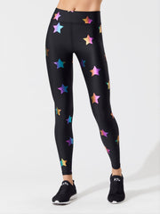 Star Print High Waist Yoga Pants Slim Fit Leggings
