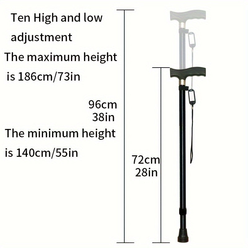 Non Slip Telescopic Adjustable Hiking Stick for Outdoor Camping
