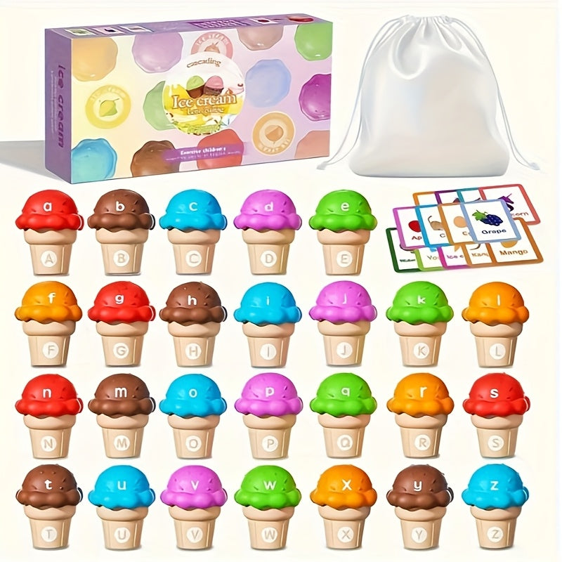 Ice Cream Alphabet & Number Learning Toy Stacking Toys