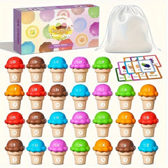 Ice Cream Alphabet & Number Learning Toy Stacking Toys