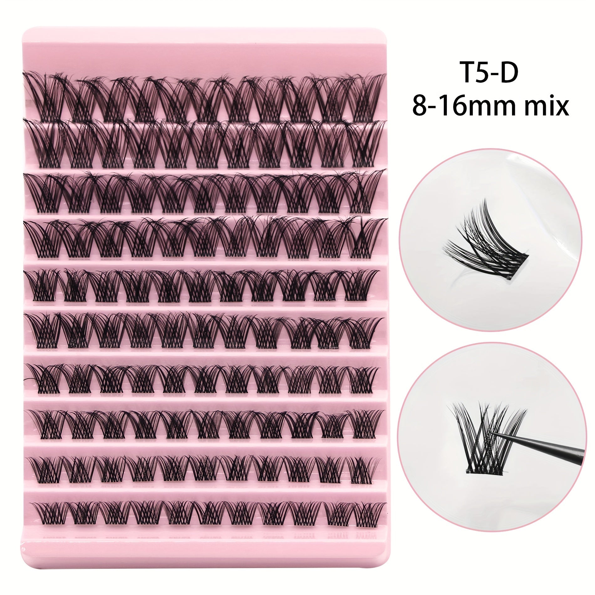110Pcs DIY Eyelash Extensions 8 16mm False Lashes D Curling Natural Look
