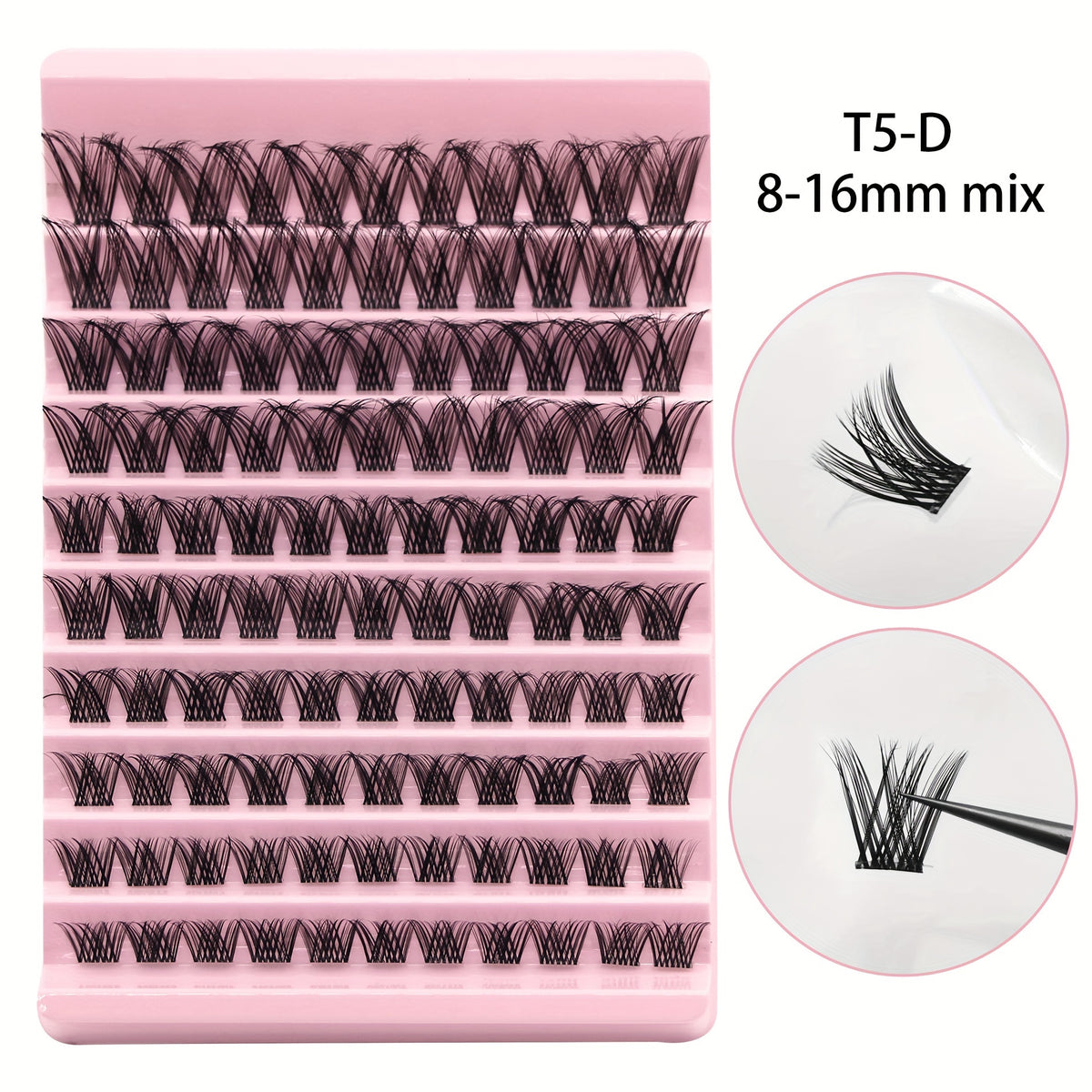 110Pcs DIY Eyelash Extensions 8 16mm False Lashes D Curling Natural Look