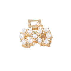 Sweet Mini Metal Claw Clip With Pearl Barrettes Hairpins Hair Accessories