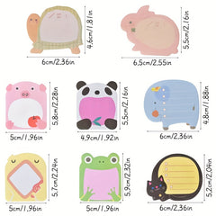 16pcs 320sheets Animal Sticky Notes Removable Self Stick Notes Office Memo Set
