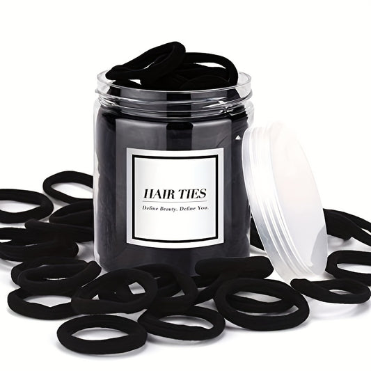 50PCS Seamless Elastic Hair Bands for Thick Curly Hair