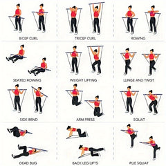 Pilates Exercise Sticks & Yoga Bands for Women Gym & Home Workouts