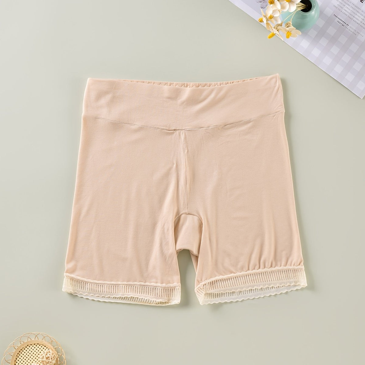  Panty Women's Plus Contrast Lace Trim Elastic Safety Pants
