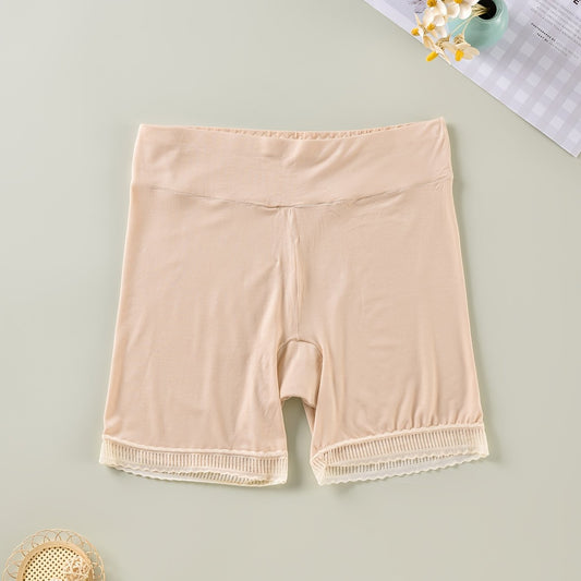  Panty Women's Plus Contrast Lace Trim Elastic Safety Pants