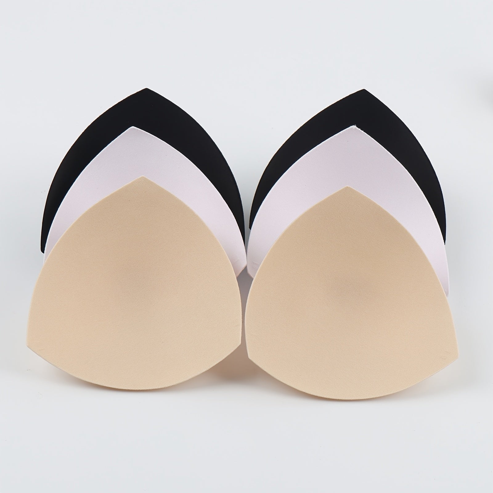 2 Pairs Triangle Cups Bra Insert Pads Anti-Convex Chest Enhancer for Women