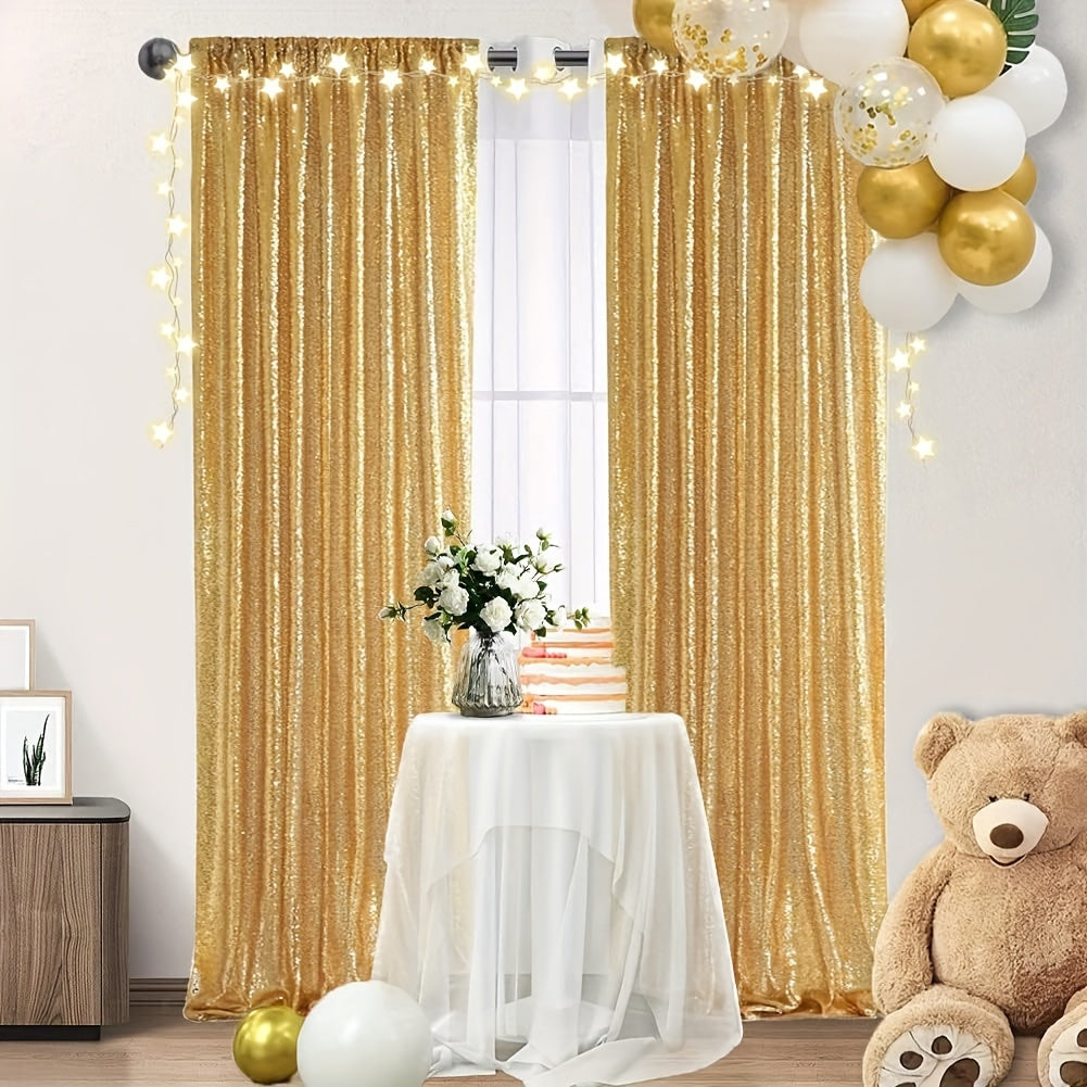Nordic Sequin Background Curtains - Glitter Photography for Baby Shower Stage