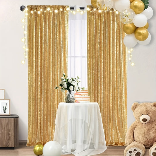 Nordic Sequin Background Curtains - Glitter Photography for Baby Shower Stage