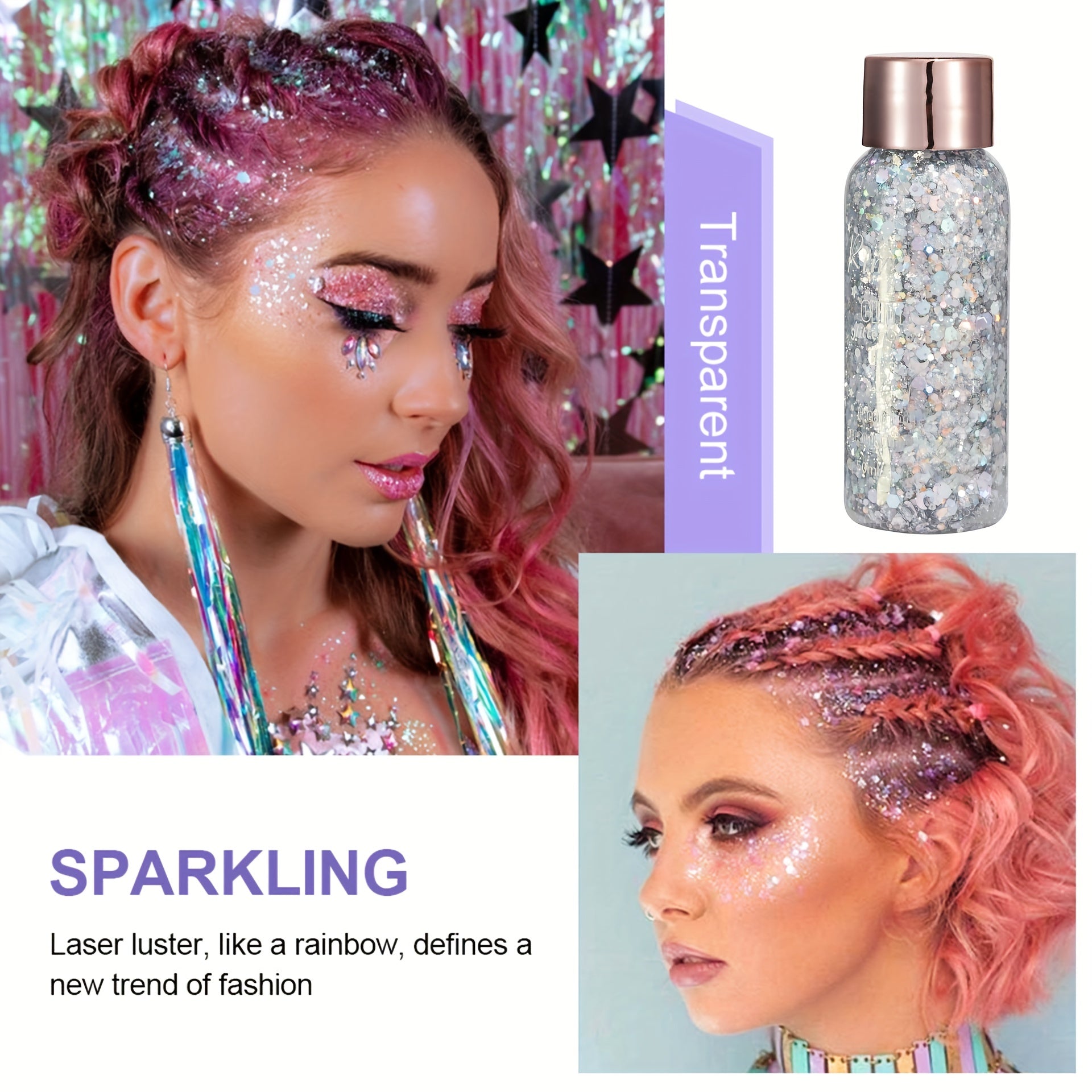 Metallic Glitter Eyeshadow and Body Glitter Long Lasting