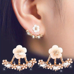 Fan Shaped Back Hanging Earrings