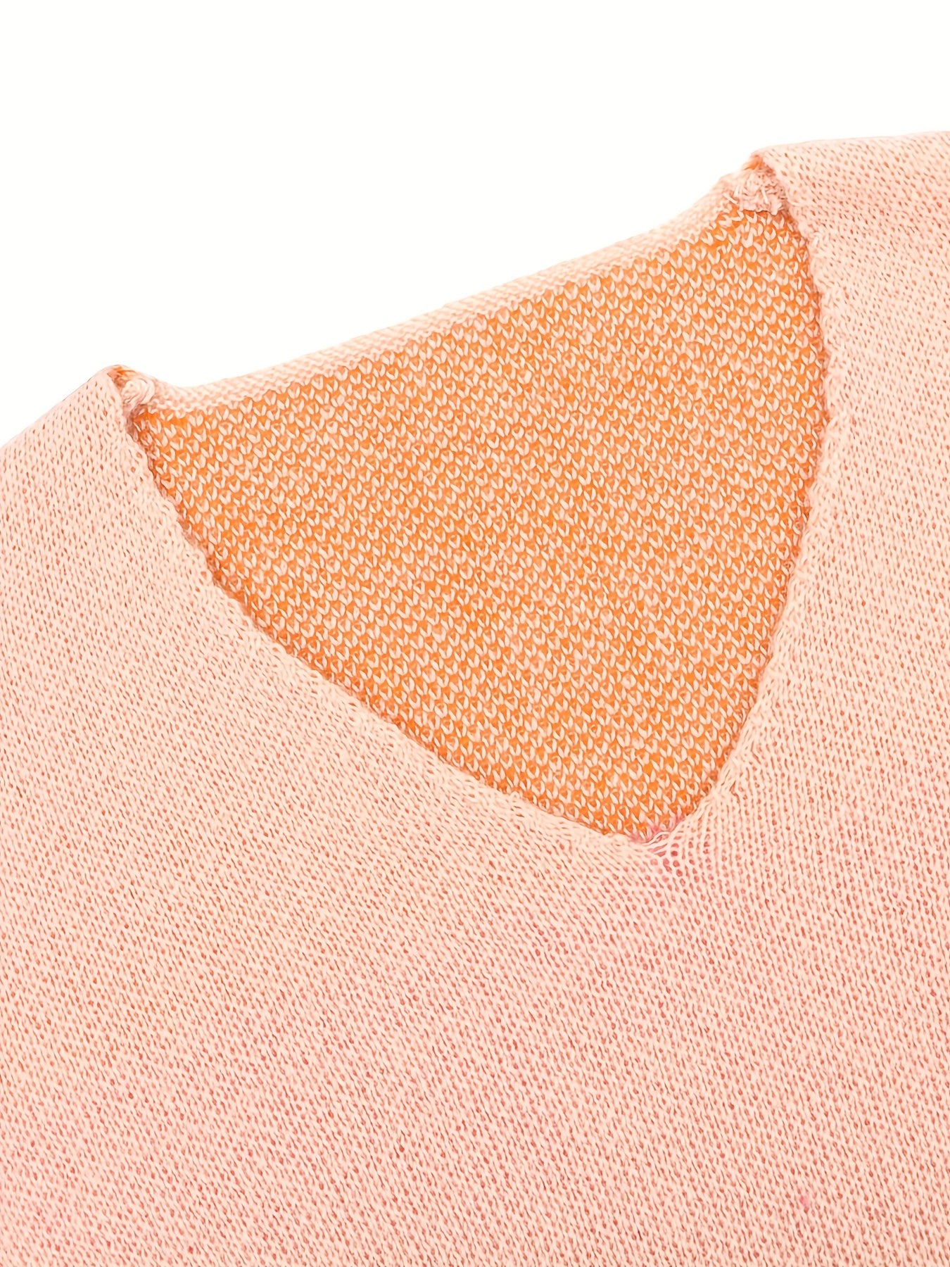  Colorful Lip Print V Neck Sweater
