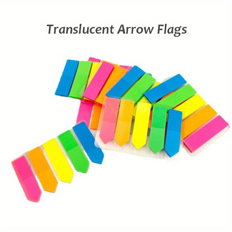 1250 Neon Arrow Flag Index Tabs Sticky Notes