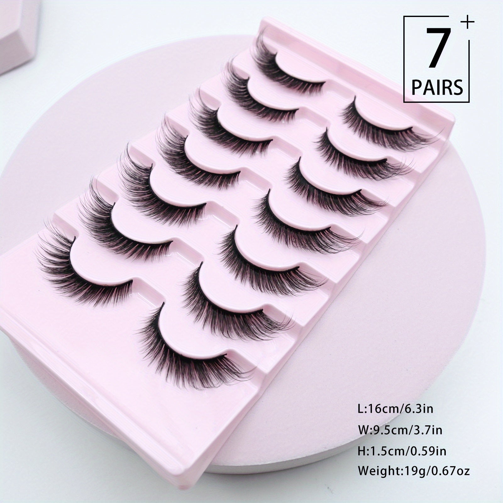 3D Fluffy Fox Eye Lashes Natural Thick Faux Mink False Eyelashes 16mm Winged End
