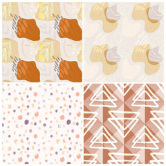12pcs Bohemian Series Brochure Material Paper, DIY Photo Album Scrapbook Paper
