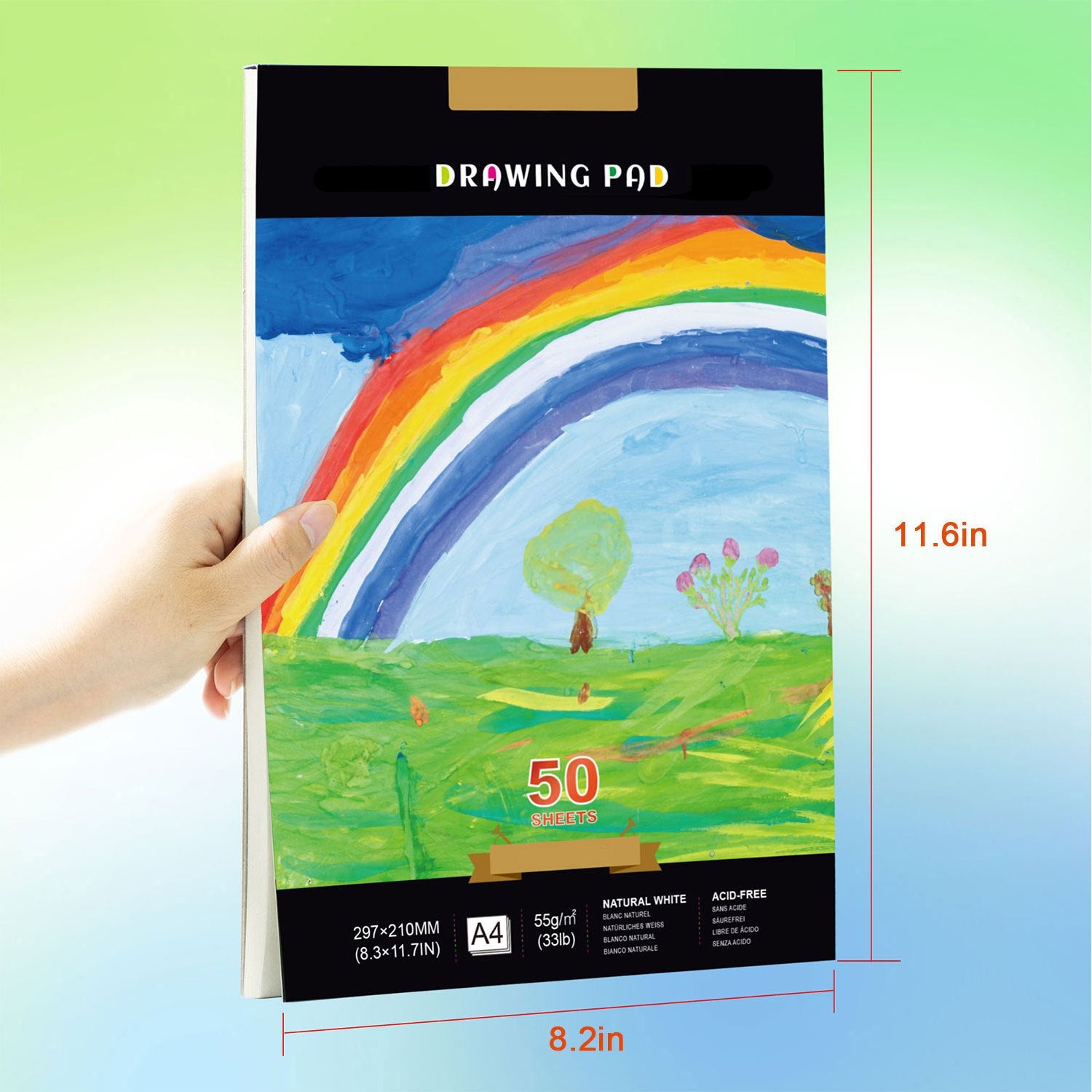 A4 Drawing Paper Pad 50 Sheets 2 Pack