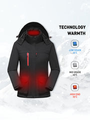 Waterproof Hooded Ski Jacket for Women