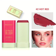 3-in-1 Lipstick Blush Stick Buildable Waterproof Cream
