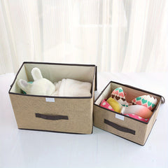 Foldable Non-woven Dust-proof Storage Box & Basket for Clothes, Books, Cosmetics