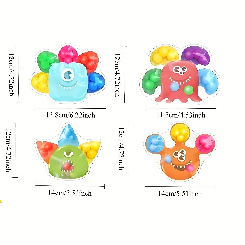 2pcs Monster Squeeze Toys Sensory Play & Fine Motor Skills Fun