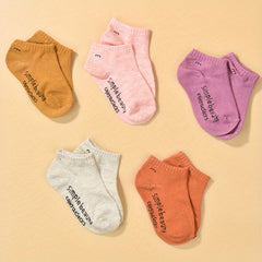 5 Pairs Baby Cotton Ankle Socks for Toddler Boys Girls
