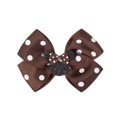 Sequin Hair Clip with Polka Dot Bow Hair Accessories