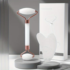 Facial Tools Set: Face Roller & Gua Sha for Skin Care & Self Care