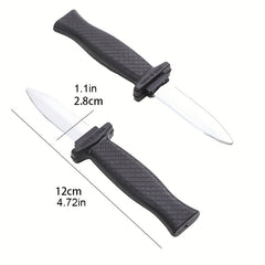 5pcs Retractable Plastic Knives Realistic Metal Blades & Textured Ha