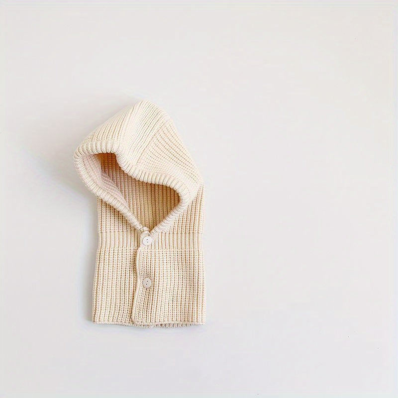 Kids Shawl Cap Head Cap Bib Conjoined Cap