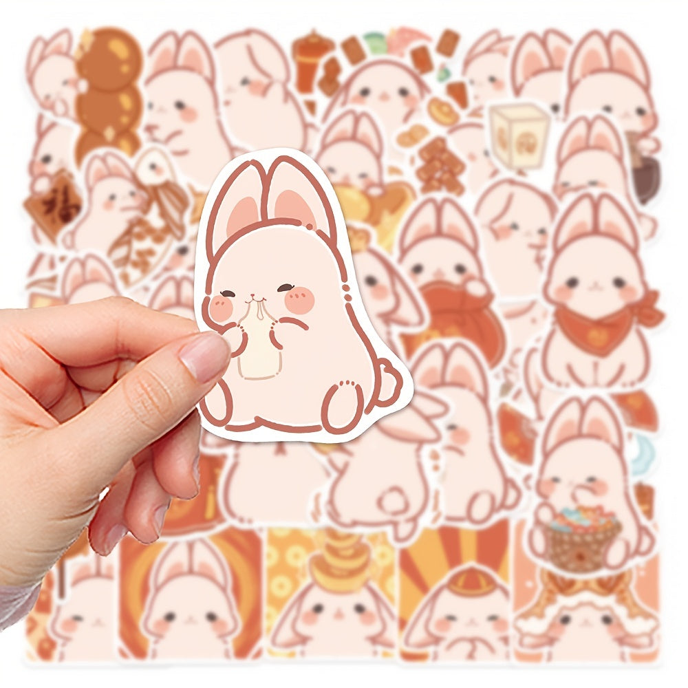 40pcs Hand painted Rabbit Cheese Series Waterproof Sticker